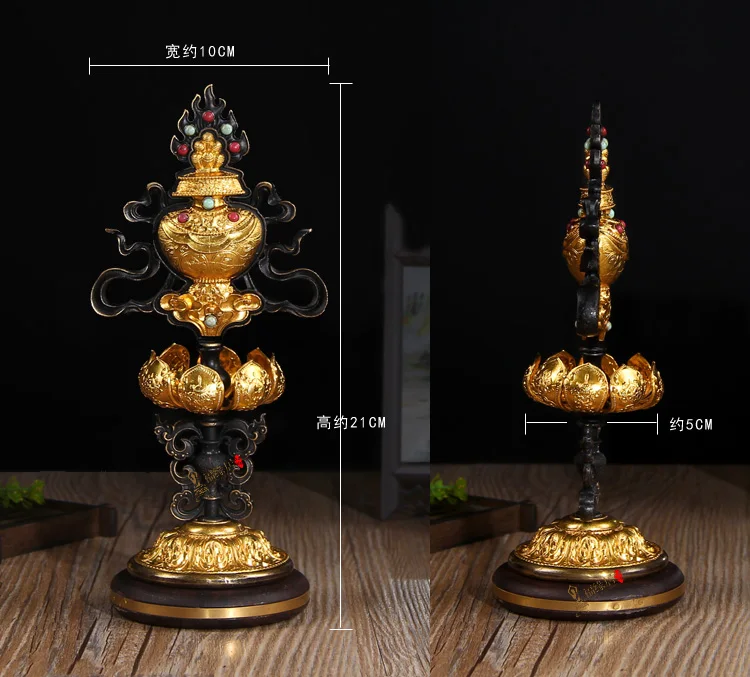 Wholesale Buddhist articles # Buddhism religious ceremonies  Eight Auspicious Symbols of Buddhism 8 JI XIANG Gilding statue