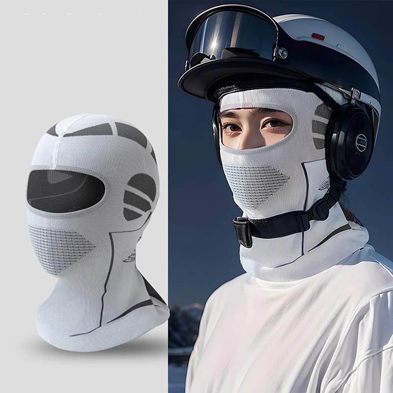 Uomo Donna Sciarpa termica a prova di freddo Cappello da sci invernale Passamontagna Traspirante Maschera per protezione solare integrale Moto Ciclismo Copricapo per il collo