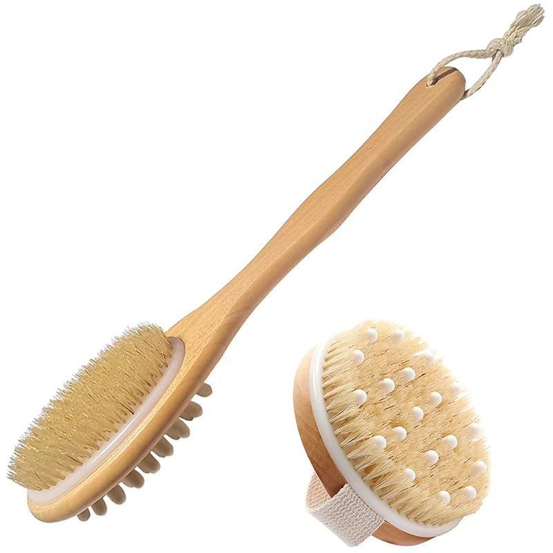 

Shower Brush,Wet Or Dry Brushing Body Brush,Gentle Exfoliating For Softer,Glowing Skin Improve Circulation Get Rid