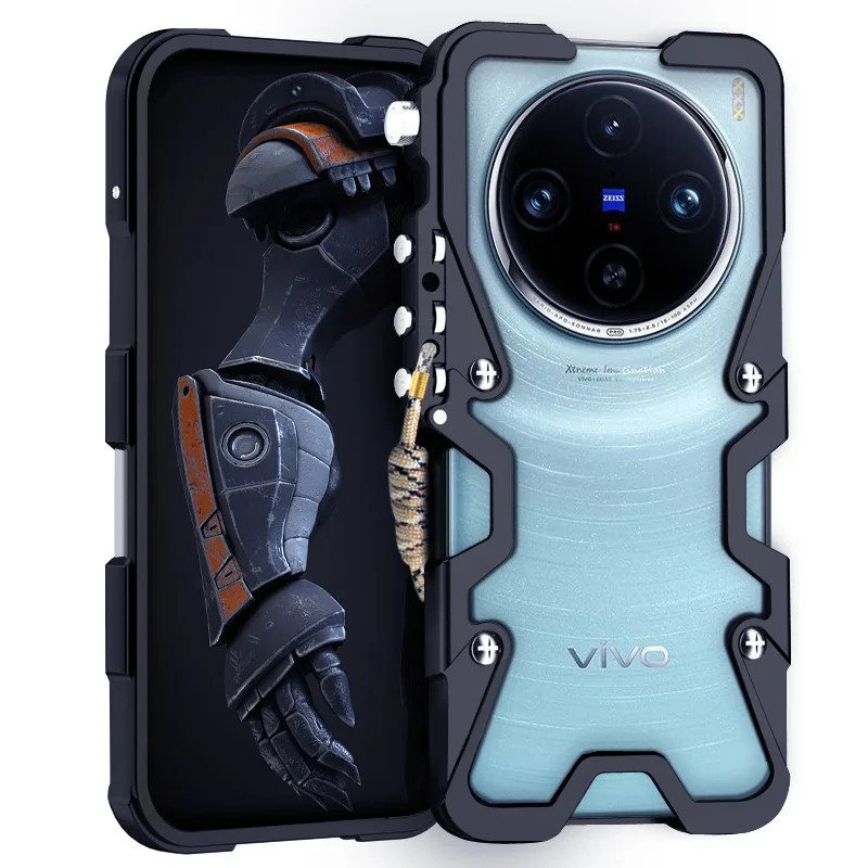 

Aluminum Metal Frame Cover For Vivo X100 Ultra Metal Bumper Shockproof Protective Heavy Duty Armor Case For Vivo X100 X100S Pro