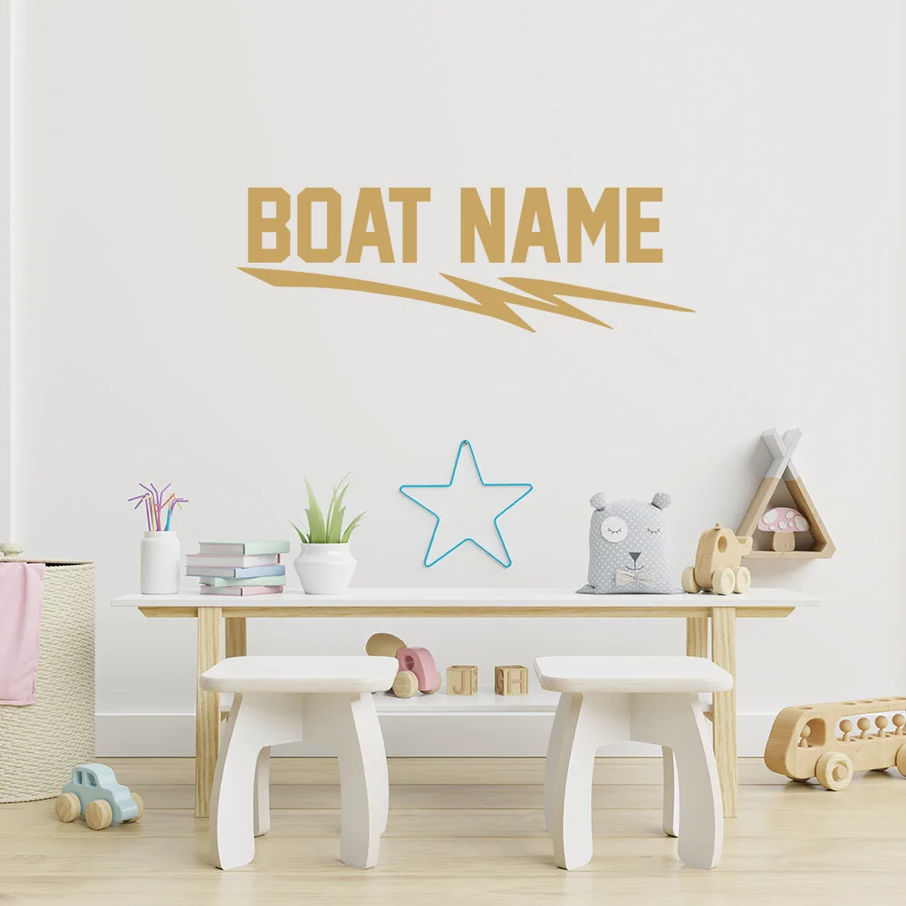 1pc Hot Personalize Custom Name BOAT NAME Vinyl Kitchen Wall Stickers Wallpaper0 Wall Art Sticker Murals