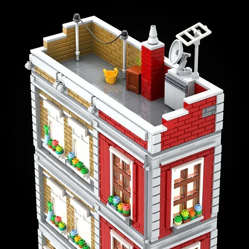 都会のストリートビューMocビルディングブロックホットドッグとドーナツ店モデルテクノロジーモジュラークリスマスおもちゃDIYセット組み立てギフト