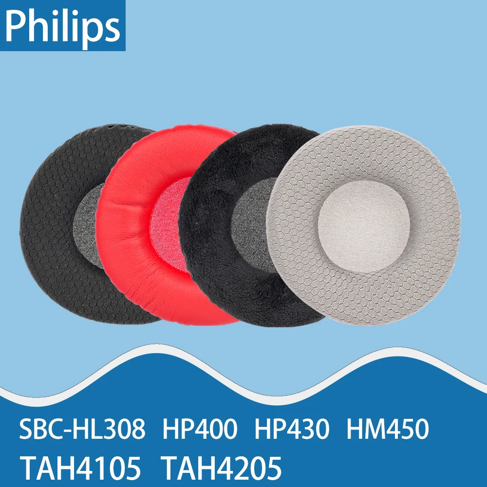 YHcouldin شبكة النسيج القطيفة الجلود رغوة وسادات الأذن لشركة فيليبس SBC HL308 HP400 HP430 HM450 سماعات TAH4105 TAH4205 الأذن وسادة #1