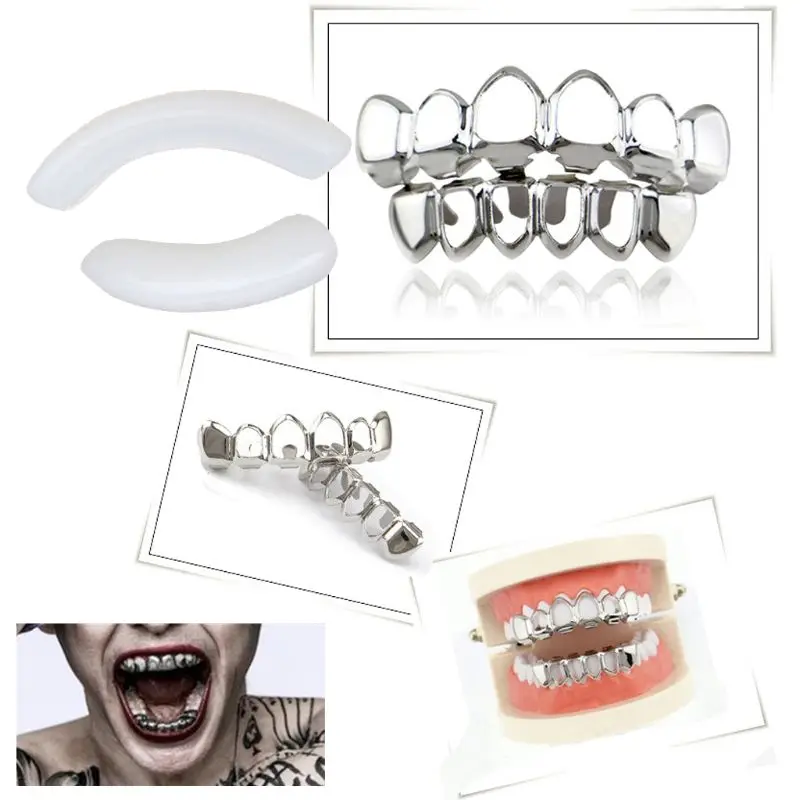 Portable Silicone for Grillz Mold Bars Fit Top & Bottom Silicone Molding Fixing Bars Size for Teeth Replacement