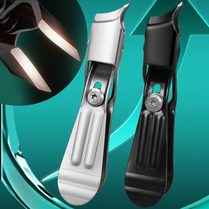 

1pcs Toe Nail Clippers for Men Thick Ingrown Toenails Large Wide Jaw Opening Slanted Long Handle No Splash Fingernail Clipper