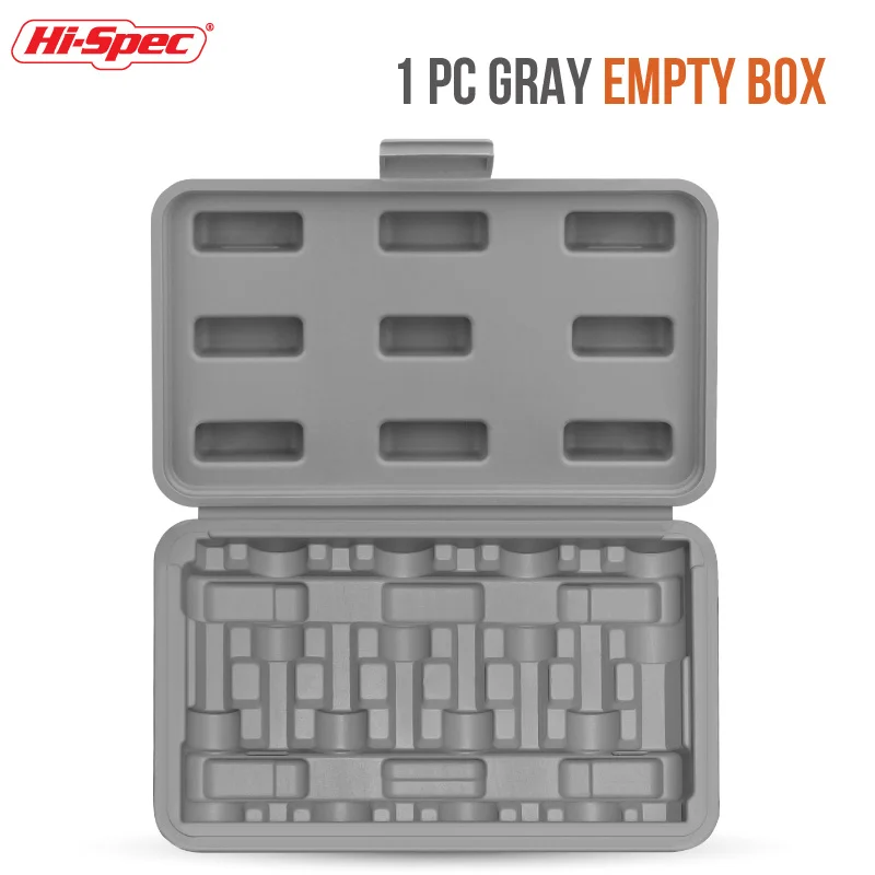 Small Empty Storage Box Grey Organizer Case Short/Long Socket Set Organizadora Storing Plastic Box For 8pc T/H Sockets