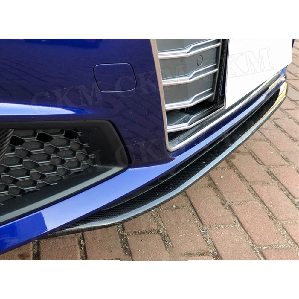 

Dry Carbon Fiber Front Lip Spoiler FRP Prime Plate Bumper Cover Chin Shovel For Audi A4 Sline Sport S4 Sedan 4 Door 2018 2019