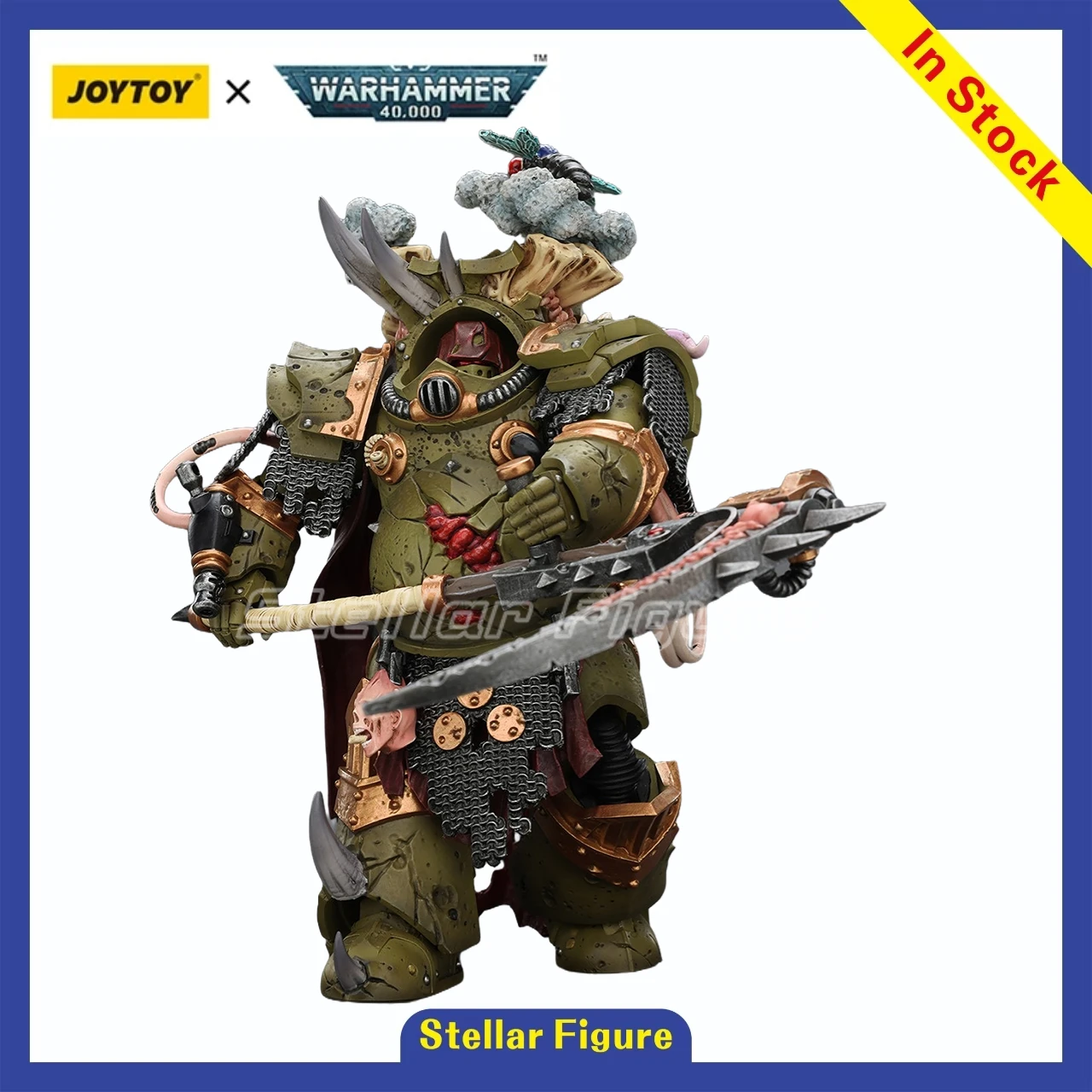 

【SF】JOYTOY Warhammer 40K 1/18 Фигурка Death Guard Deathshroud Terminator 1 с режимом Manreaper и Plaguespurter Gauntlet