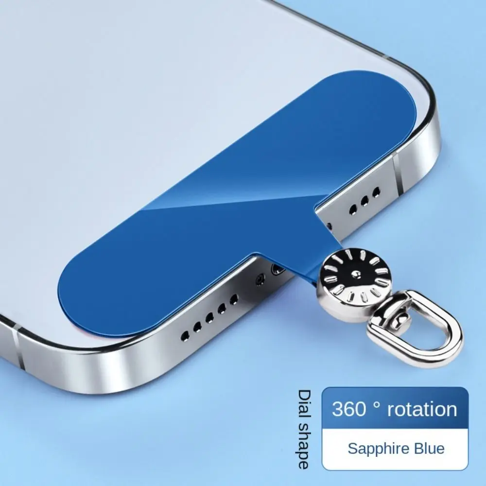 

Durable 360° Rotatable Phone Lanyard Gasket Hanging Cord TPR Metal Phone Patch Anti-lost Durable Phone Card Clip Replacement