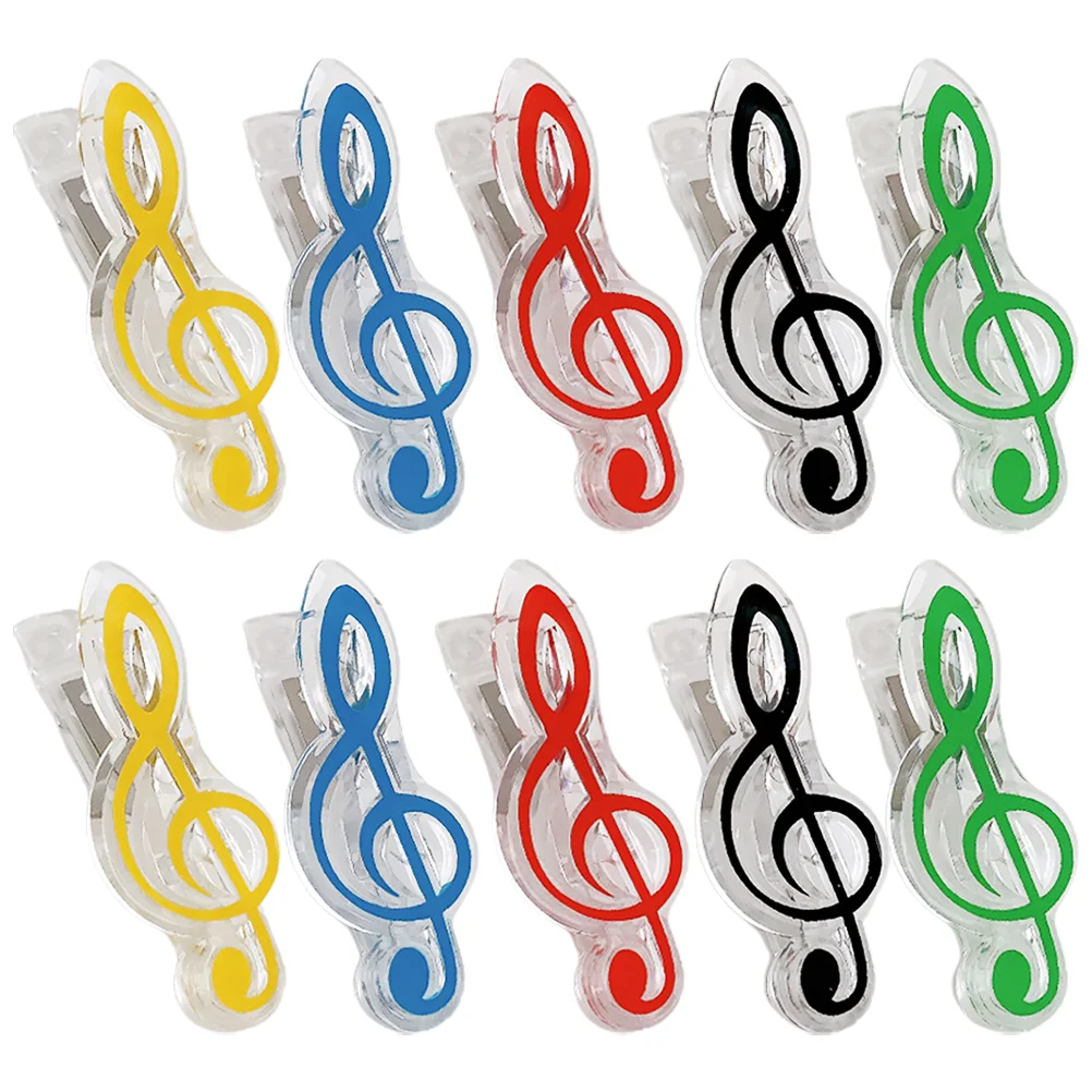 

10 Pcs Note Clip Music Themed Musical Notes Paper Clips Book Page Holder Teacher Supply Folder Temperament