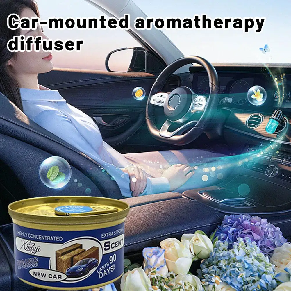 Canned Wood Block Car Air Freshener Long-lasting Auto Aromatherapy Odor Eliminator For Home Wardrobe Deodorant Supp Y8y7