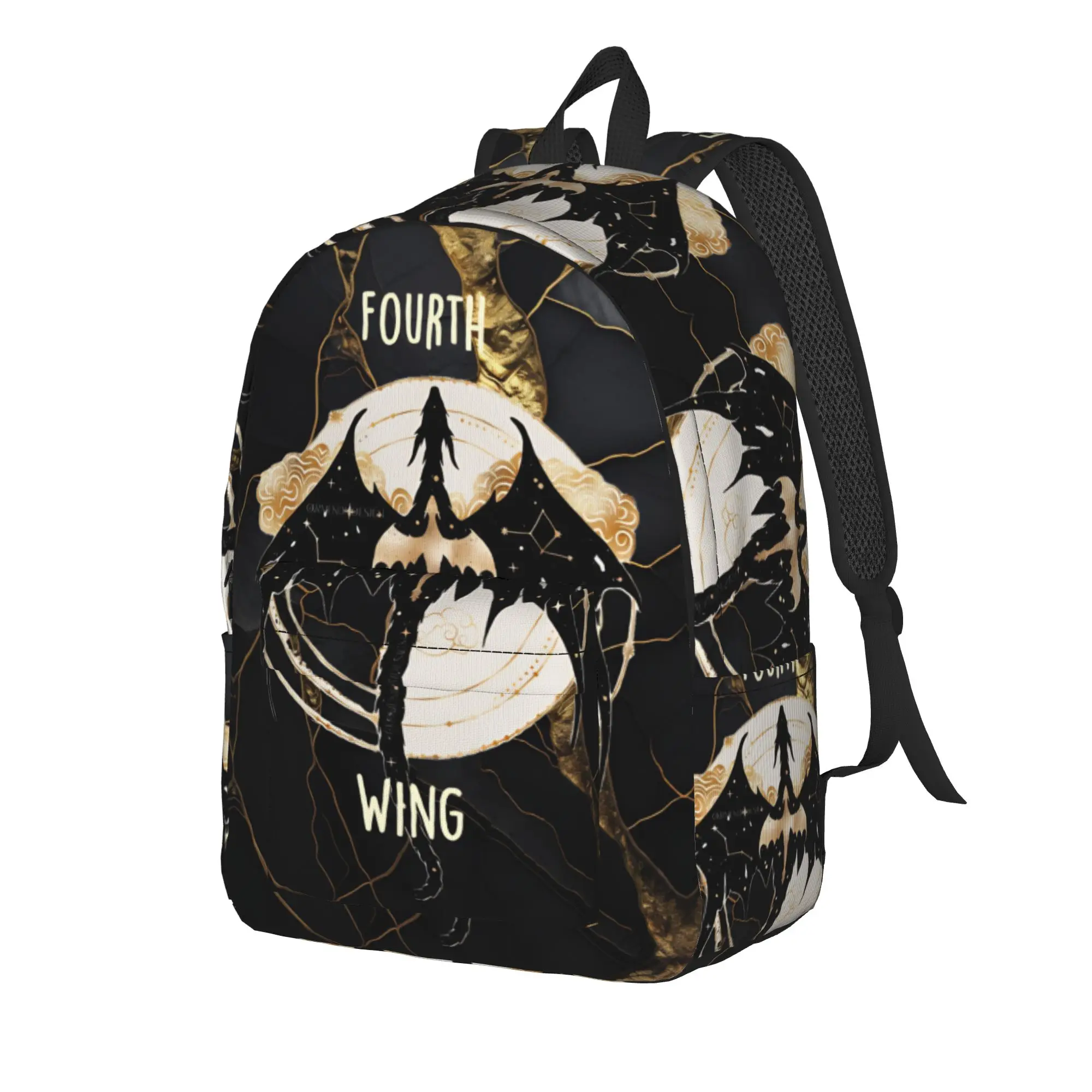 F-Fourth W-Wing Dragon Classical Backpack Sports Student Work  Daypack for Men Women College Canvas Bags