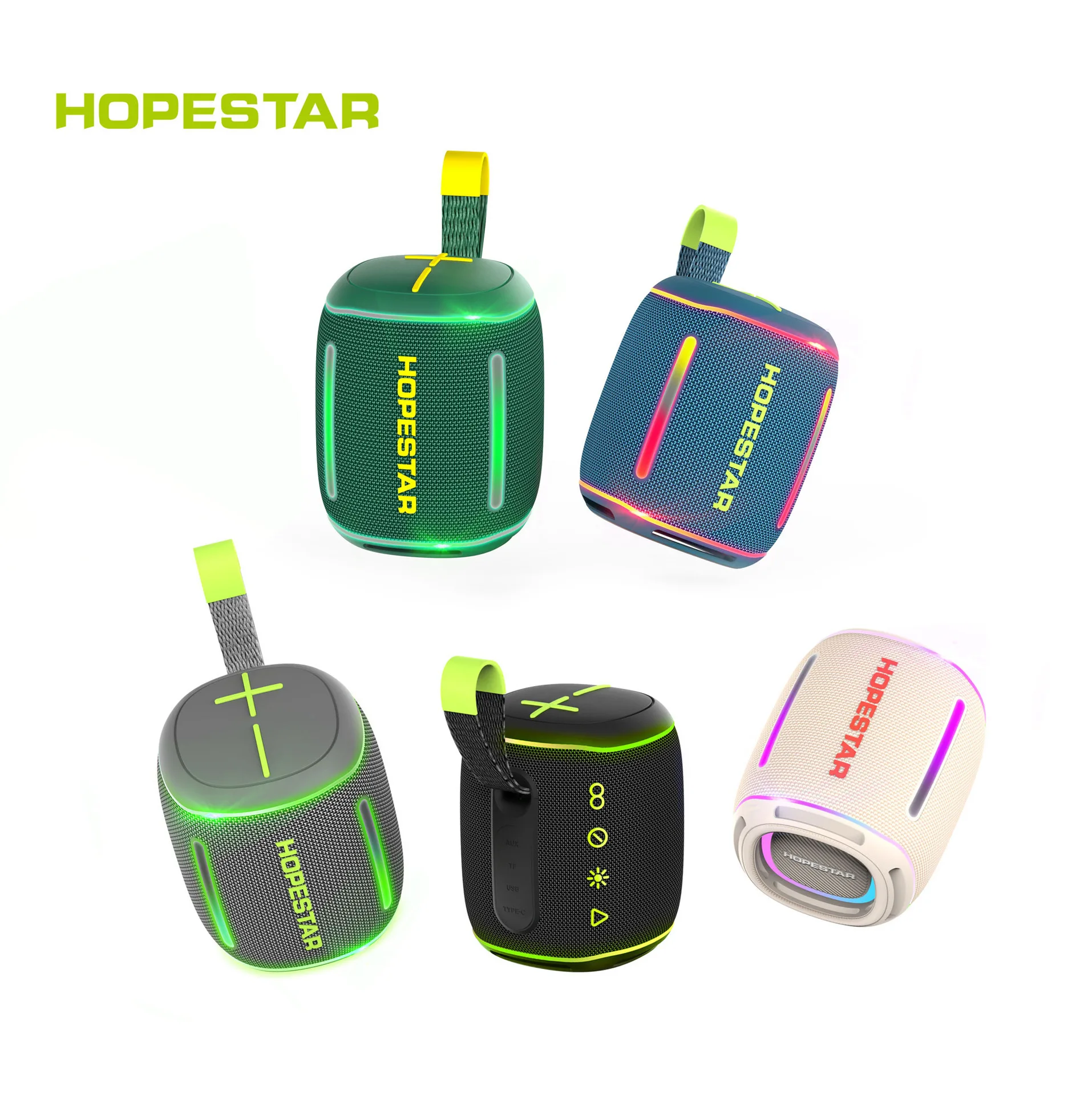 Hopestars P63 High Quality Outdoor Speaker Professional Subwoofer Mini Wireless Powerful Bluetooths Tws Hifi Loudspeaker