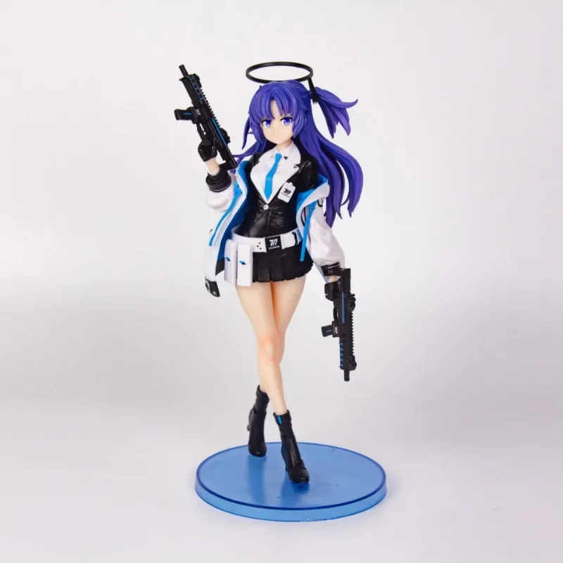 

New 25CM Azur Lane File Figure Azure File Hayase Yuka Girl Blue Glowing Ring Anime Model Desktop Ornament Wholesale