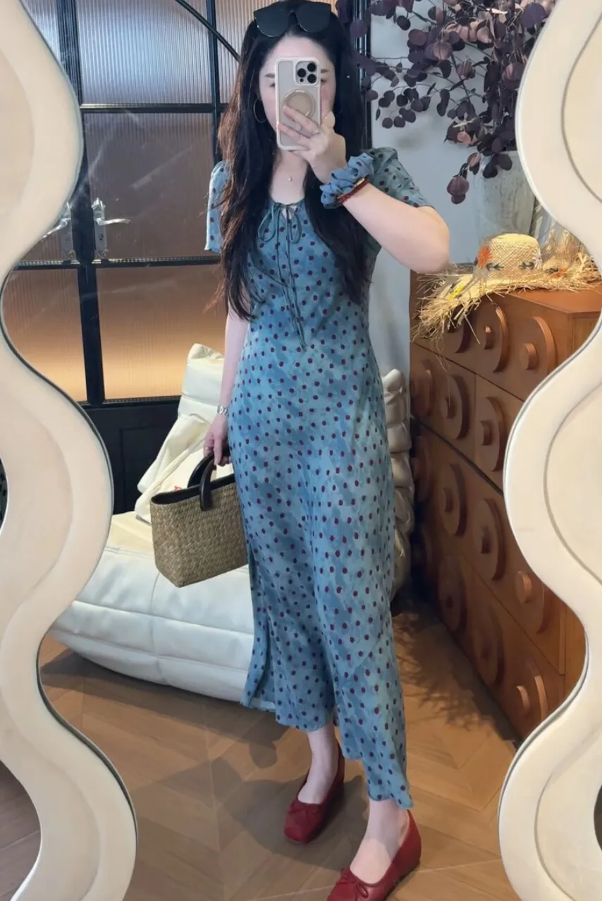 vestido-de-lunares-para-mujer-manga-corta-cuello-redondo-ligero-estilo-frances-azul-para-embarazadas