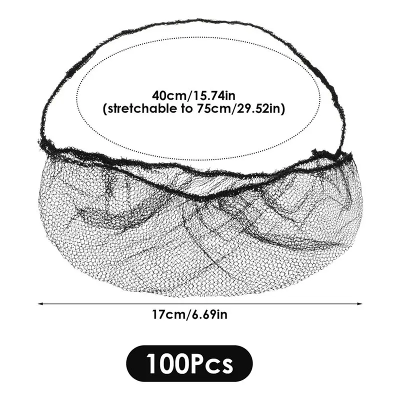 ABUN 100 Pack Disposable Beard for Nets for Men, Black Nylon Food Service Beard Covers, Comfortable Protective Guards