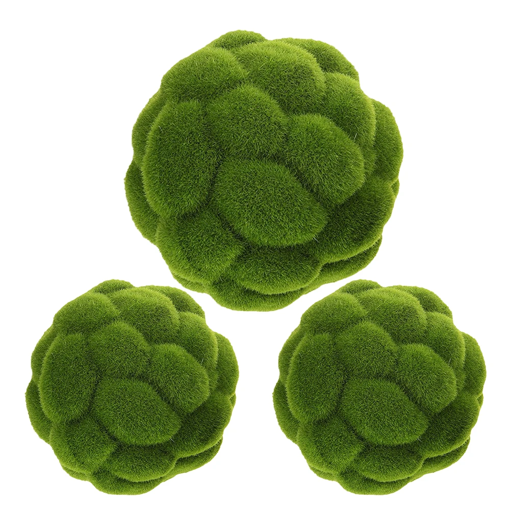 

3Pcs Round Artificial balls Simulated Greenery for Home Office Mall Decor Ceiling Suspension Landscape Design Decorative