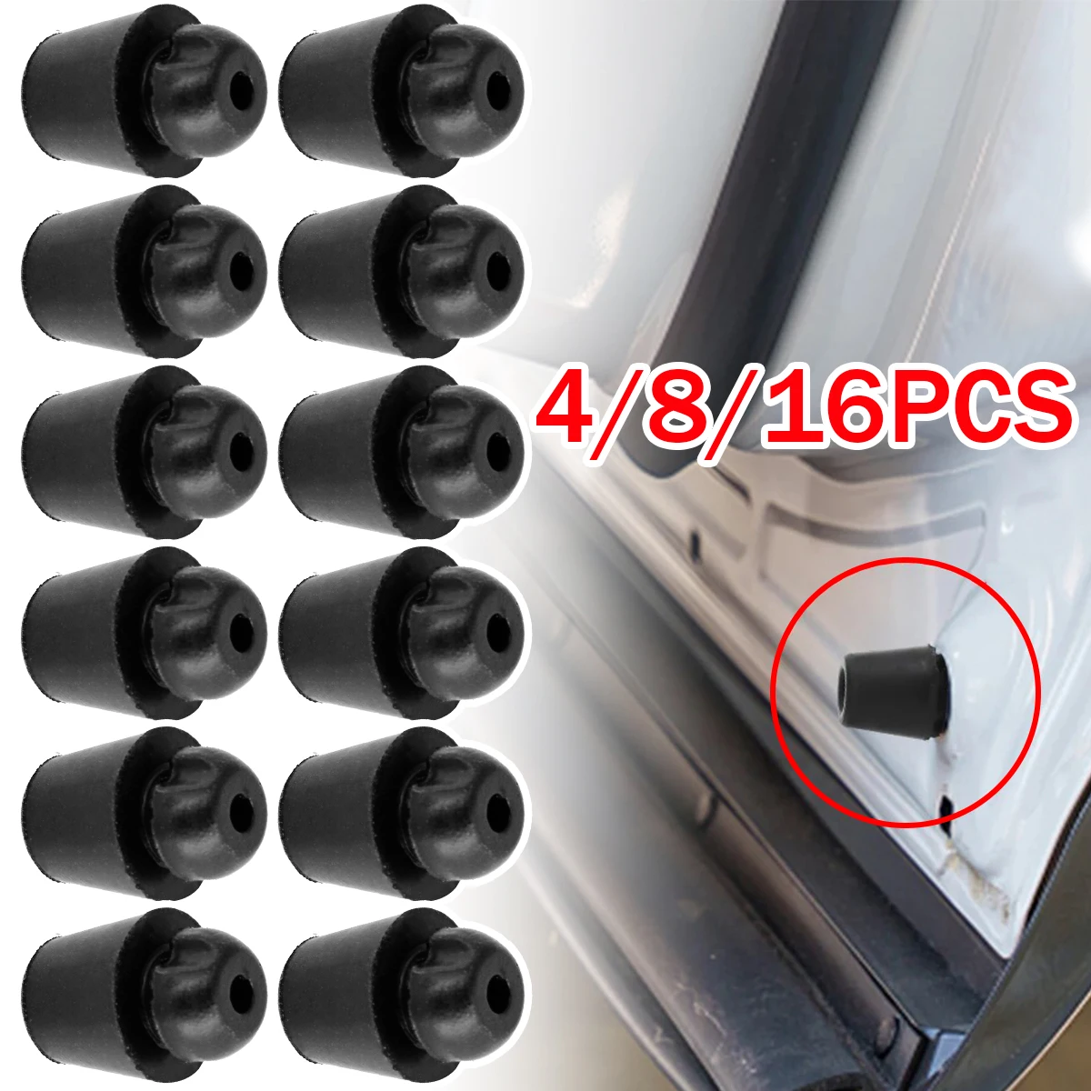 

Car Door Rubber Pads Anti-collision Gasket Shock Absorbing Dampers Protector Sticker Trunk Buffer Block Cushion Auto Accessories