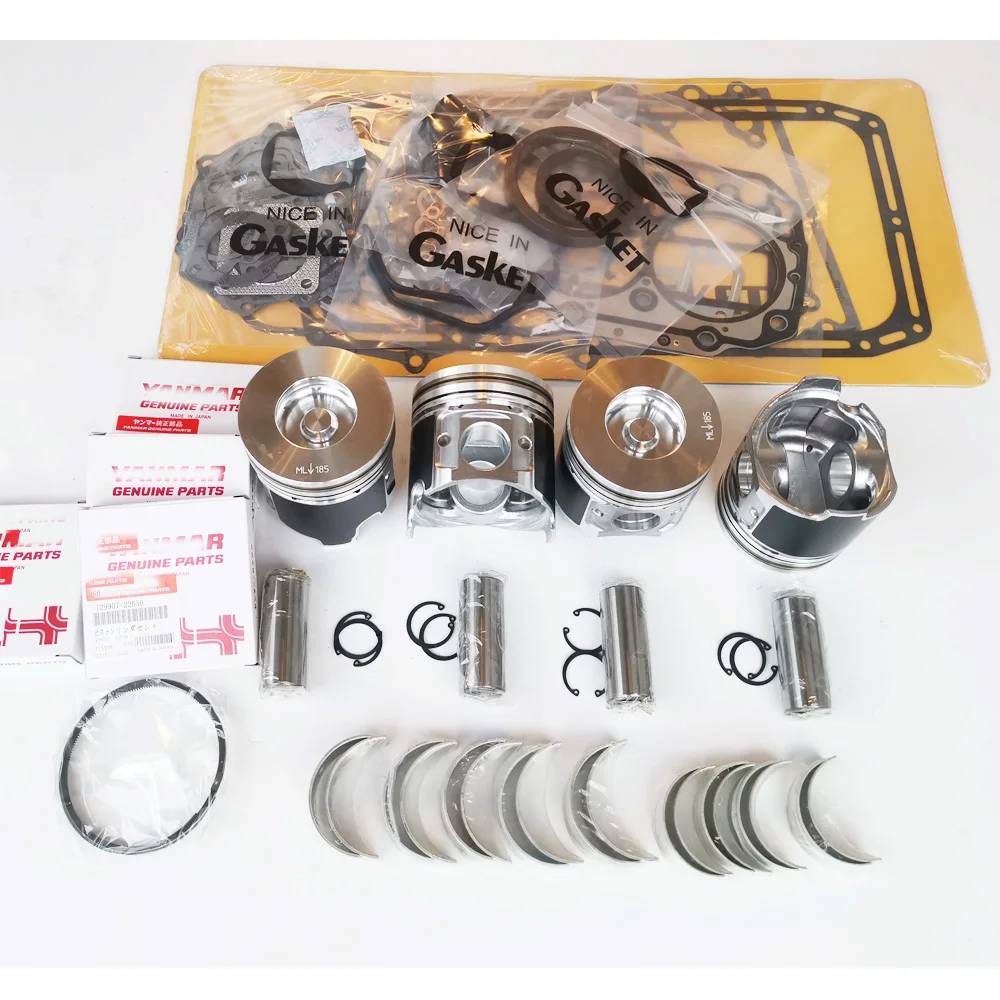 

For Yanmar 4TNV98 oversize piston & ring 0.50mm OS gasket overhaul rebuild kit