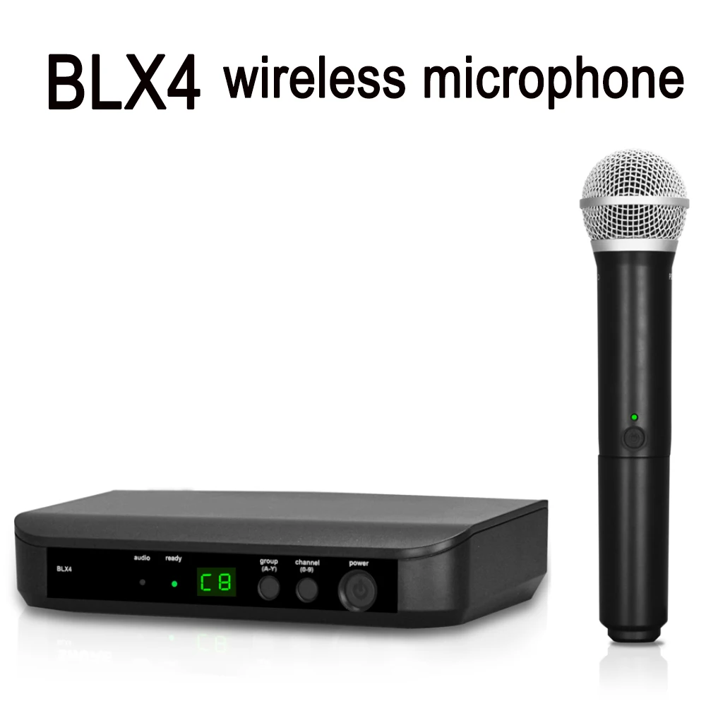 Free Shipping Top Quality BLX24 PG58 Wireless Microphone blx4 Vocal UHF System Kit Handheld Mic For Karaoke in Hot Selling