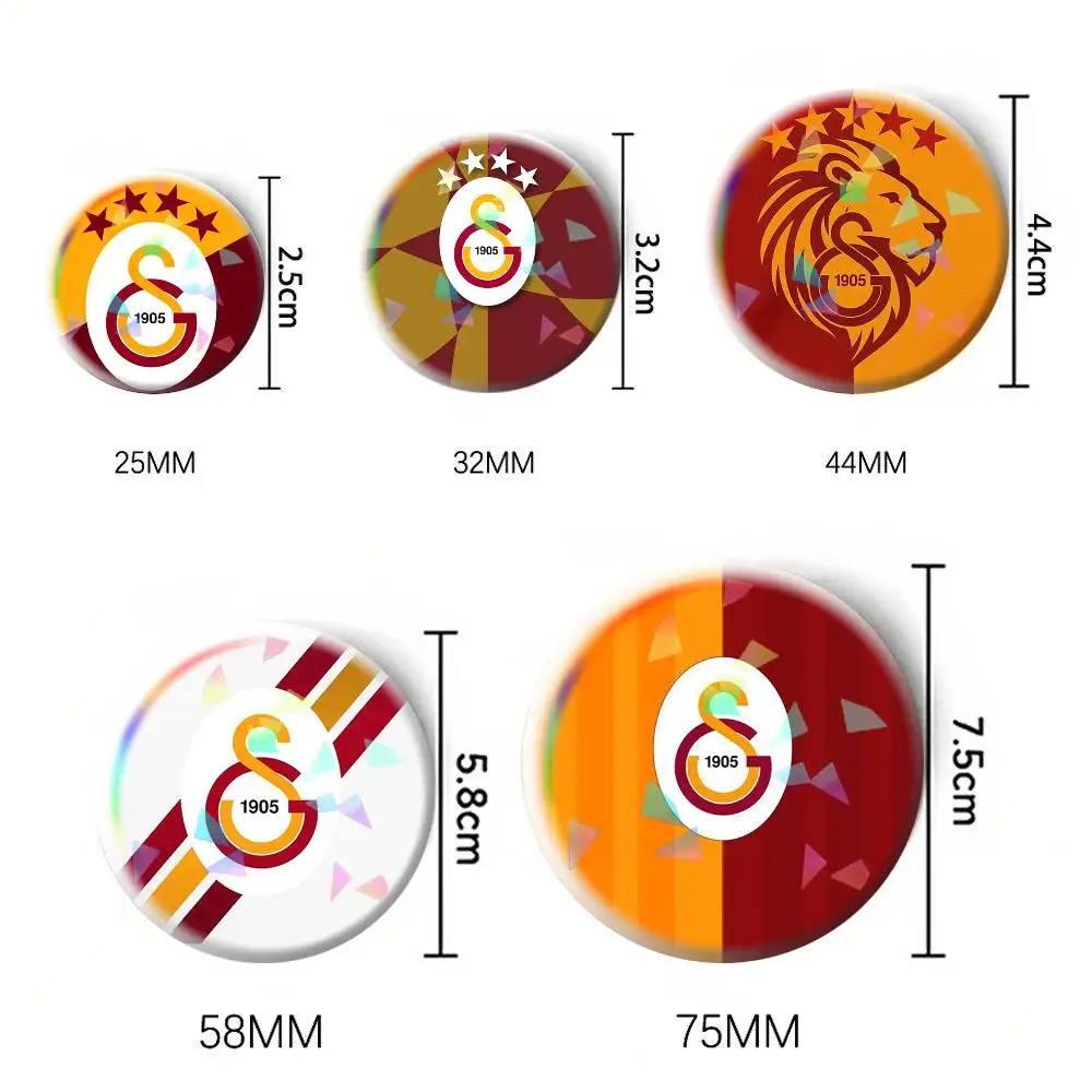 Classic G-Galatasaray S-SK pattern 1905  75mm 44mm 25mm Accessories Toys Badge Brooch Backpack Hat Pins