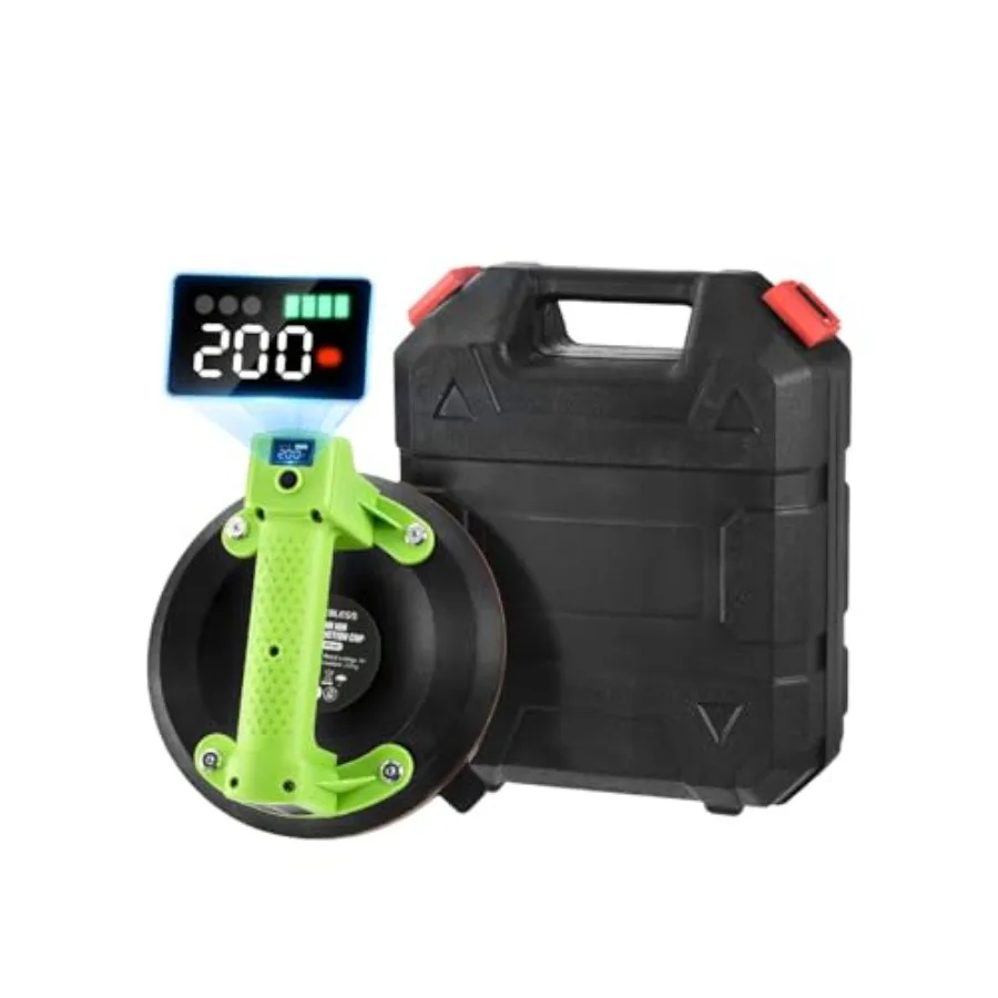 

Электрические присоски для стекла 8 дюймов, вакуумный подъемник для плитки с ЖК-дисплеем и аккумулятором, грузоподъемность 00 кг, сверхмощный, литий-ионный