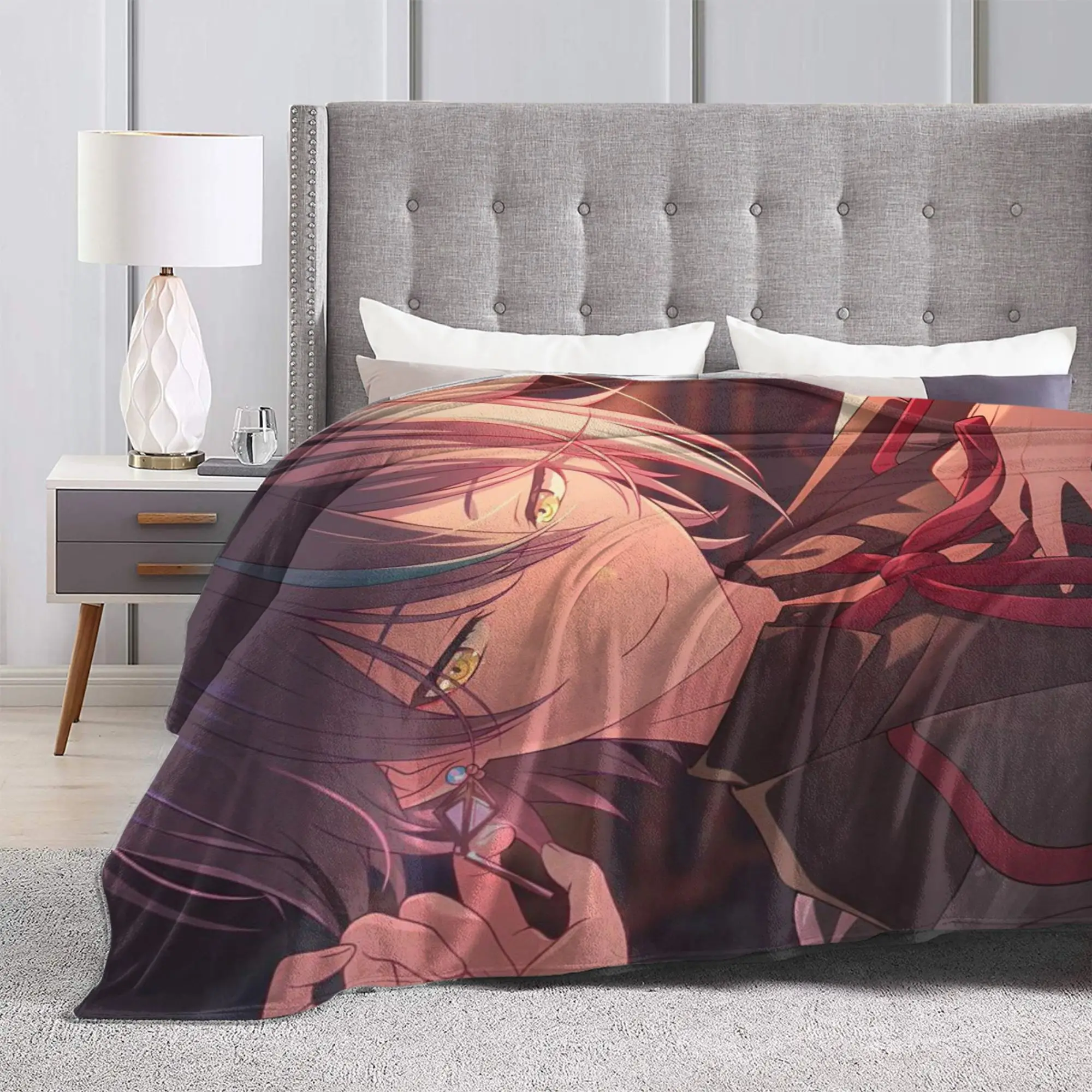 بطانيات روي كاميشيرو خفيفة الوزن ورقيقة من الصوف العجائب x بطانية رمي شوتايم مفرش سرير مريح #6