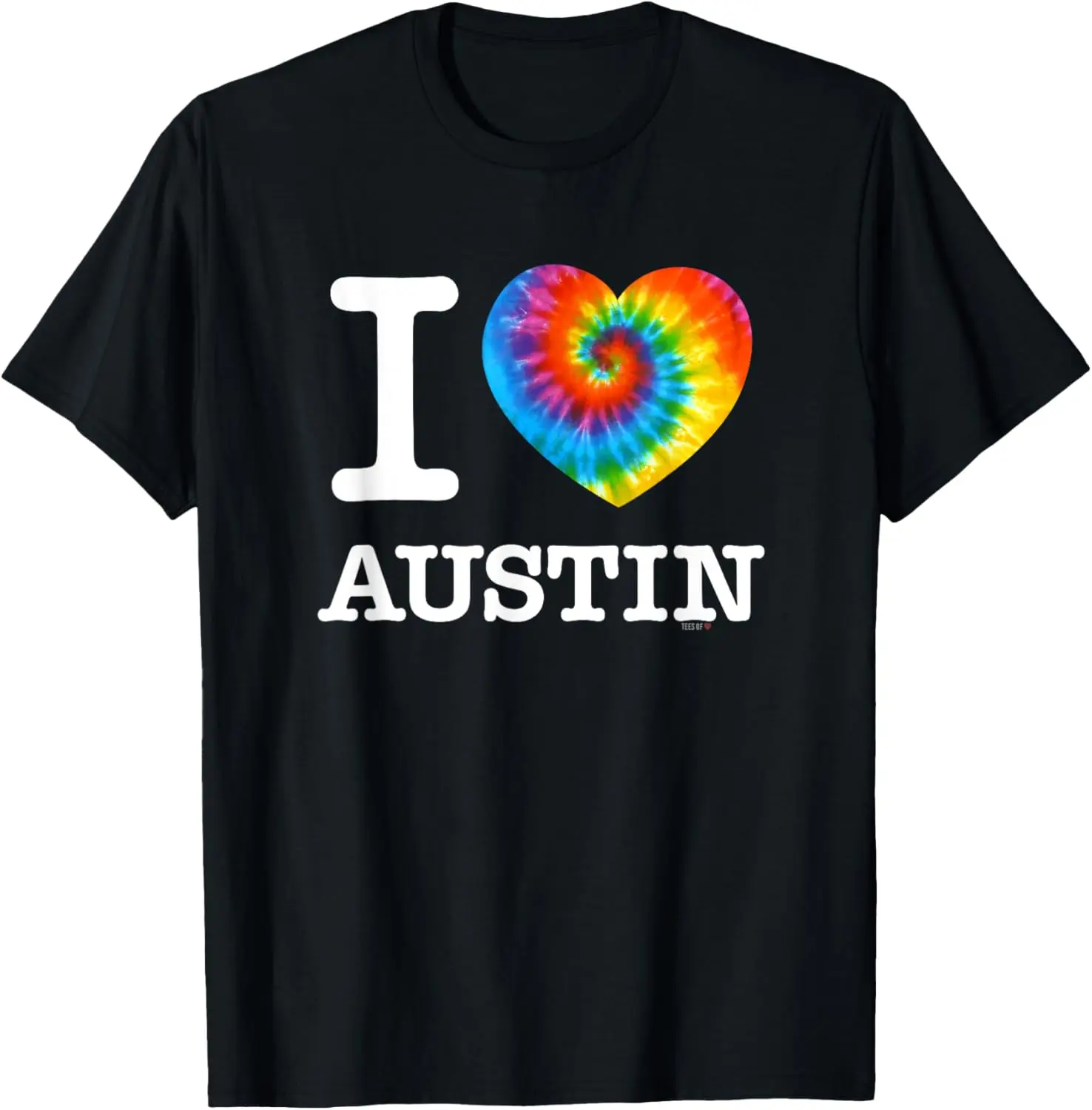 

Футболка I Love Austin, футболка с психоделическим сердечком Tie Dye