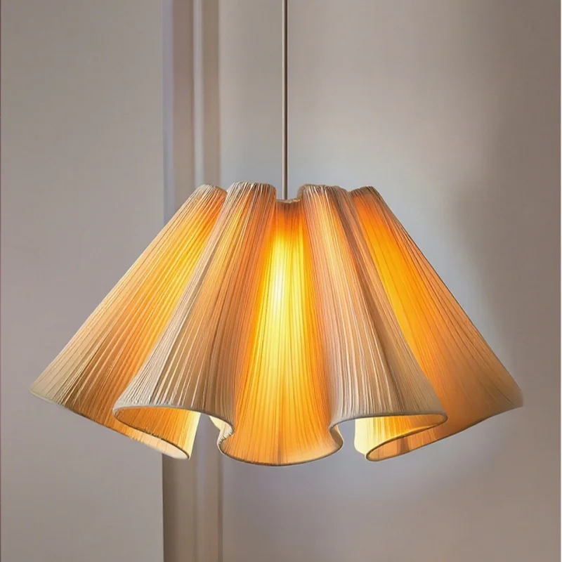

Nordic Led Pendant Lights Living Room Bedroom Loft Bar Restaurant Fabric Chandelier Decoration Home Lustre Hanging Lamp Fixtures