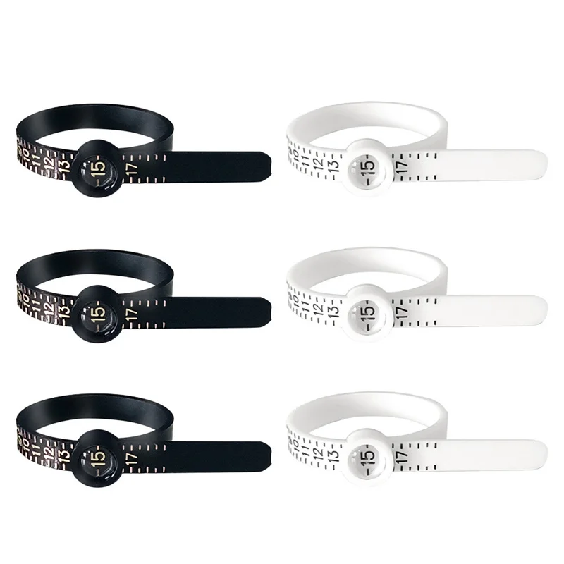 Professional Ring Size Measurement Tool Magnifying Glass Ring Measuring Tape Ring Sizers Fashion Jewelry Measuring Tools