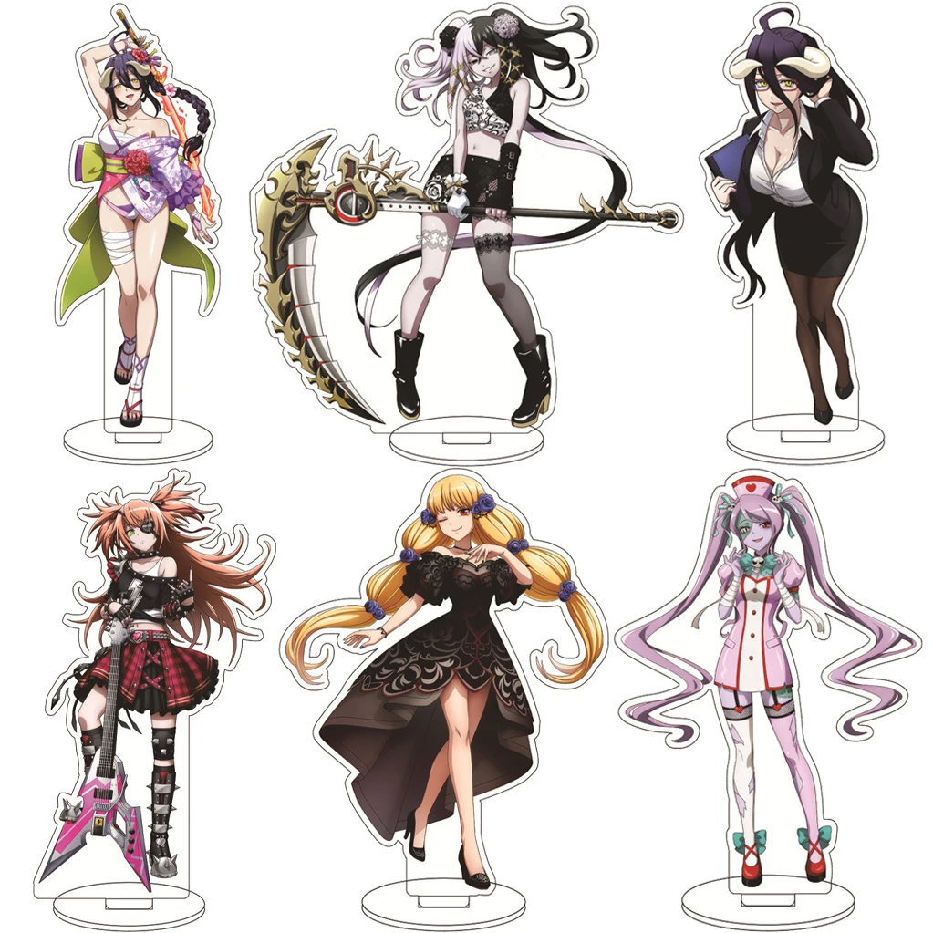 Figura Acrílica de 16CM del Anime Overlord, Narberal Gamma, Albedo, Shalltear, Bloodfallen Mare, Bello Fiore, con Base, Adornos, Regalos