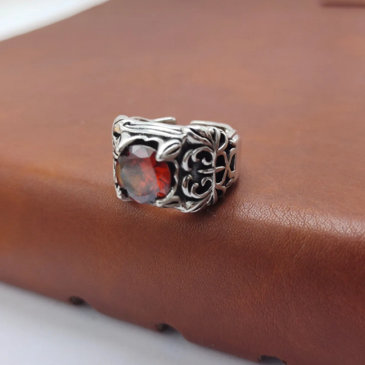 

S925 sterling silver hip hop style original design ring men's retro forefinger ring for men elegant ring silver accessories