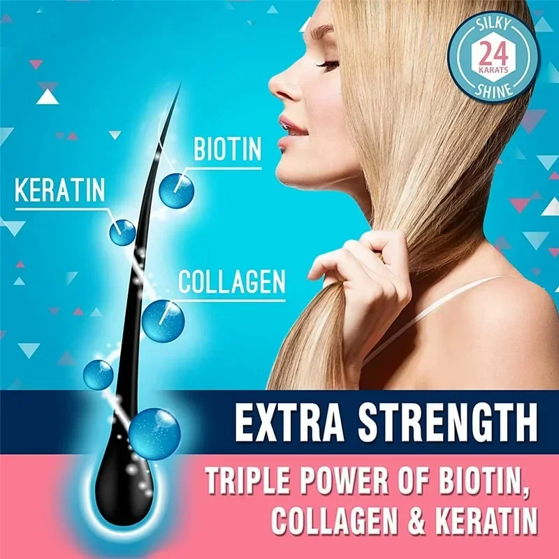 Biotin Collagen Keratin Hair Mask Smooth Straighten Scalp Treatment Repair Damage Dry Frizzy Soft Hair Care Beauty Health