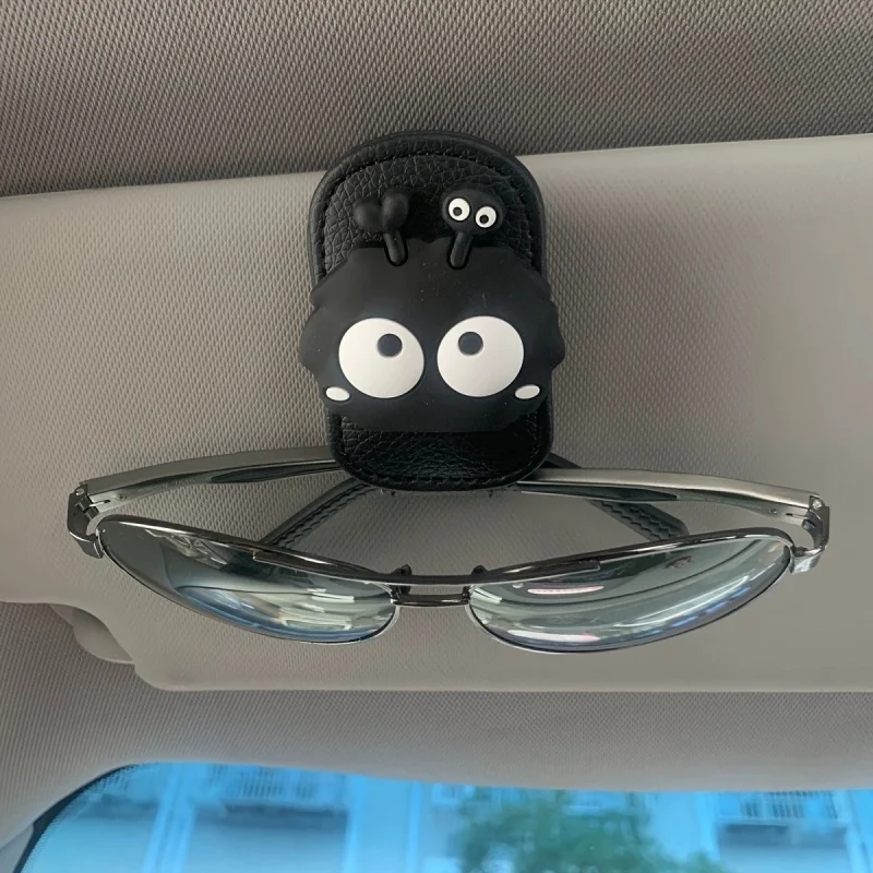 Car Sunglasses Holder, Cowhide Sun Visor Eyeglasses Clip, Auto Glasses Storage Bracket, Creative Durable Vehicle Eyewear Mount.