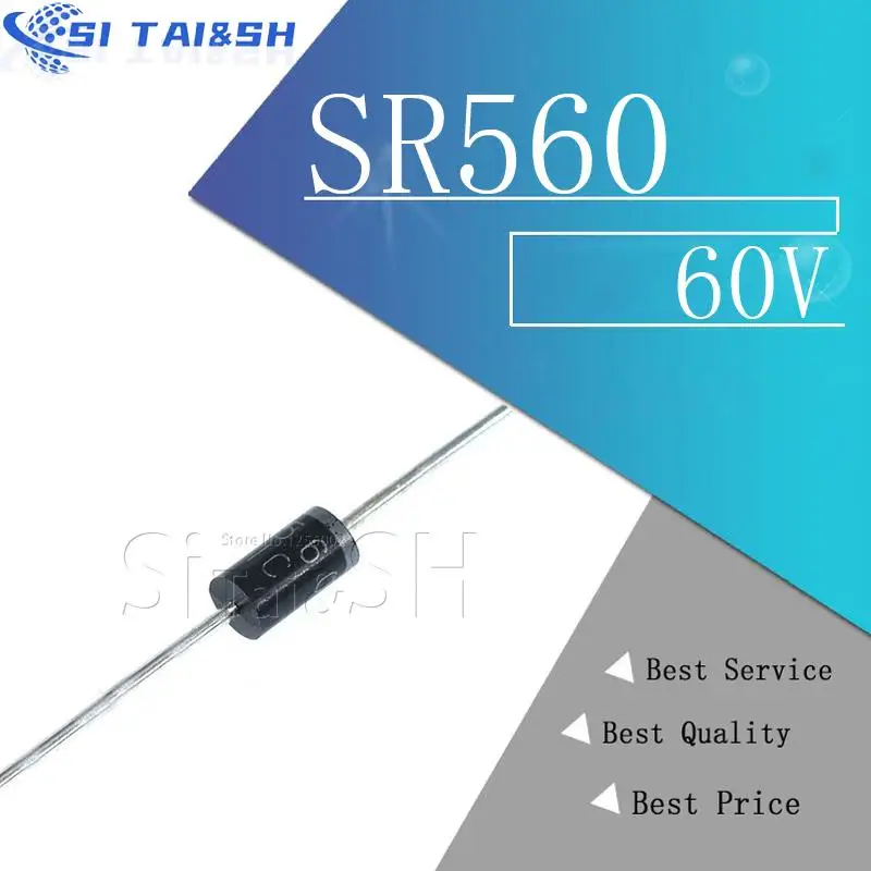 20PCS SR560 SB560 5A 60V Schottky diode rectifier diode