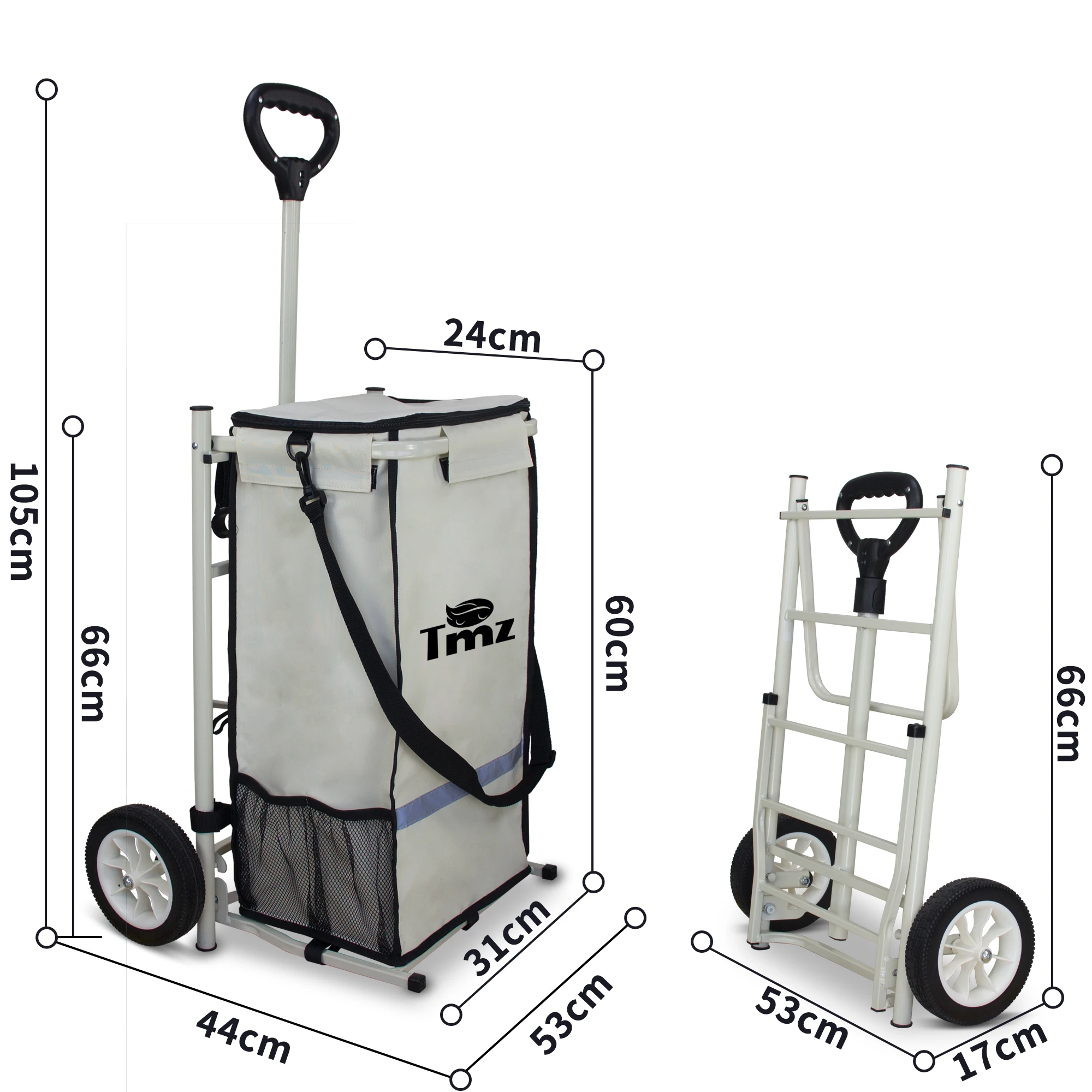 Folding Shopping Cart With Wheels New Style Lower Price Collapsible Folding Cart,shopping, Outdoor