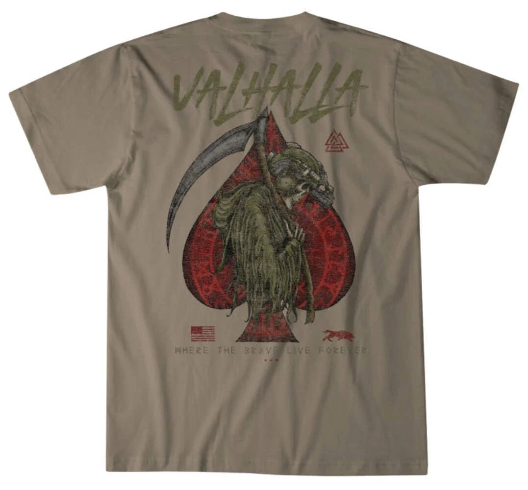 

Howitzer Style Men's T-Shirt Valhala Military Grunt MFG Motorcycle Ride Summer cotton high-quality streetwear