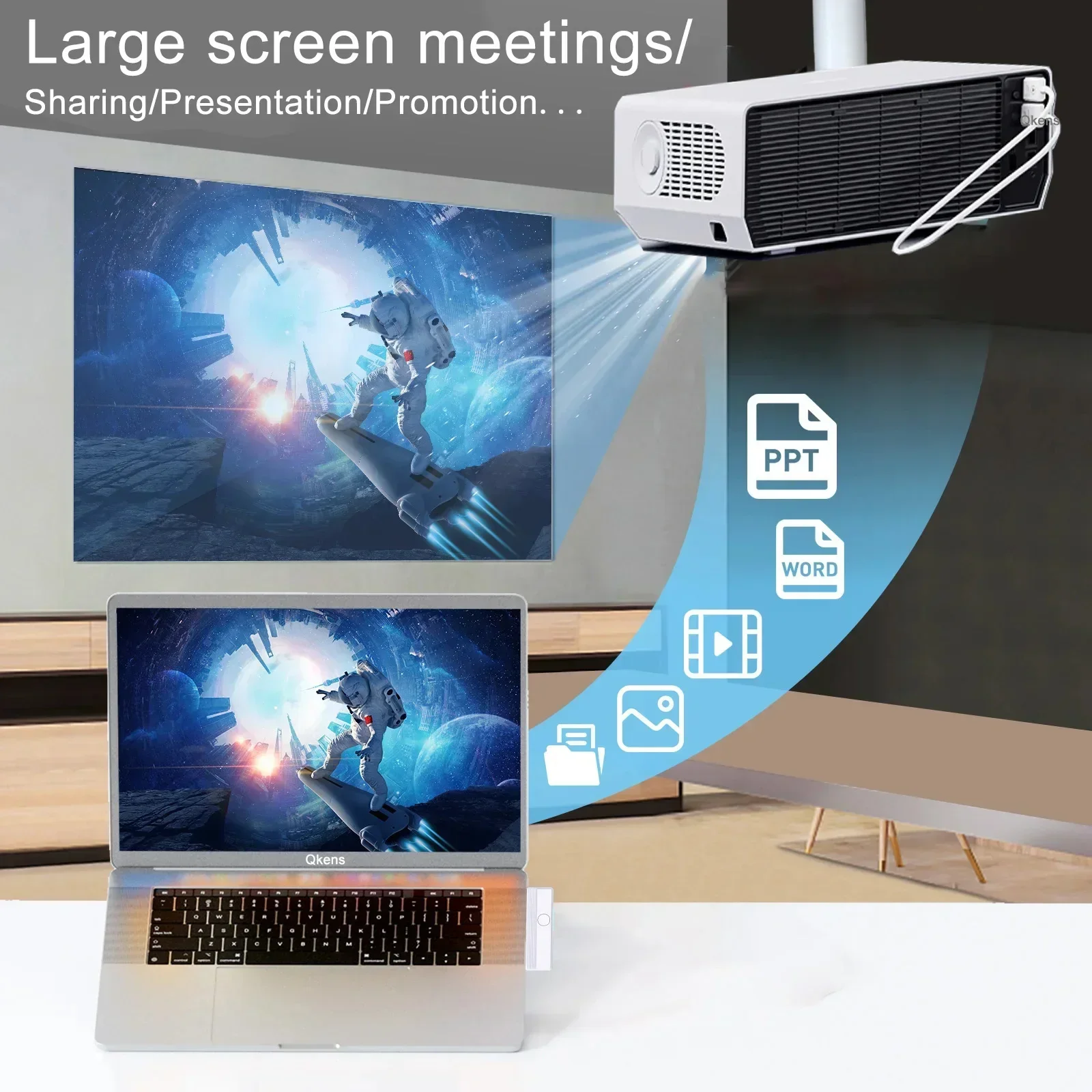 C 타입 무선 HDMI 익스텐더 디스플레이 어댑터 케이블, 오디오 비디오 송신기 및 수신기, 아이폰 15, 16, 맥북, 노트북, PC, TV용