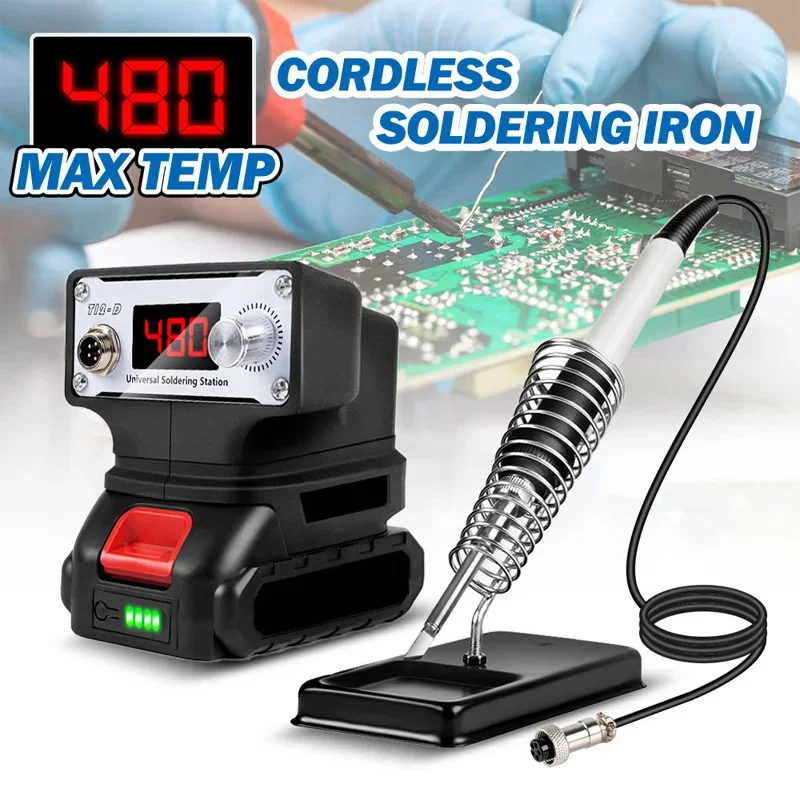 Mini Soldering Station Hot Air Gun Solder Station Digital Display Electronics Repairing Home DIY Tool For Makita 20V Battery