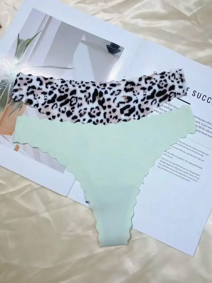 

20 Pairs Scalloped Edge Seamless Panties For Women Comfortable Breathable Elastic Daily Wear