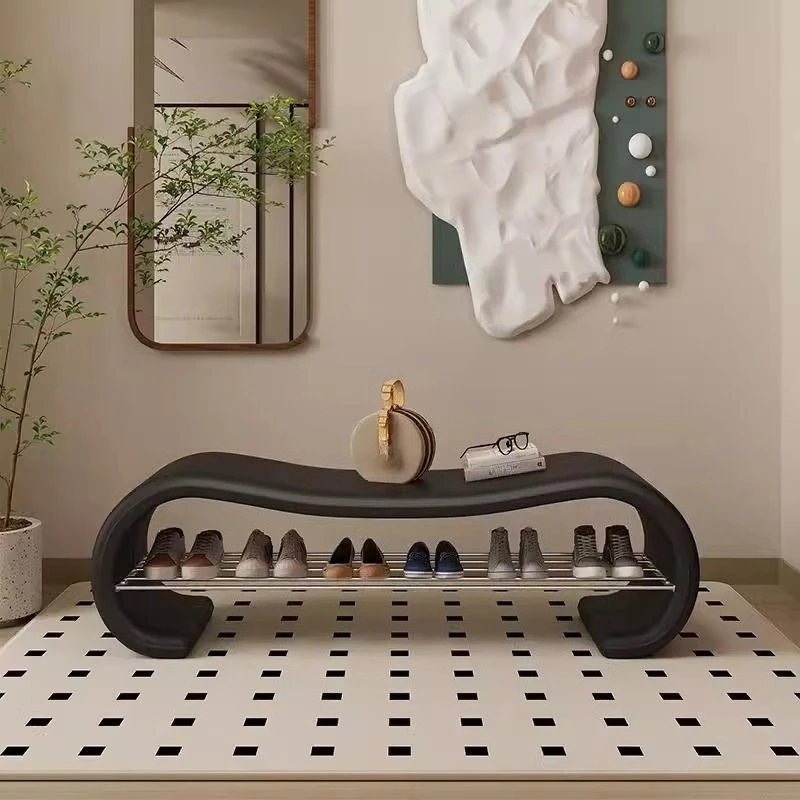 

Shoe stool integrated into the bedroom, bedside stool, door change shoe stool, home special-shaped high-end feeling