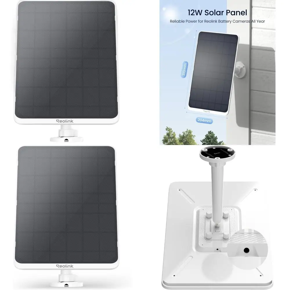 Wireless Outdoor Security Camera with 12W Solar Panel, Waterproof, Compatible with Various Surveillance Systems