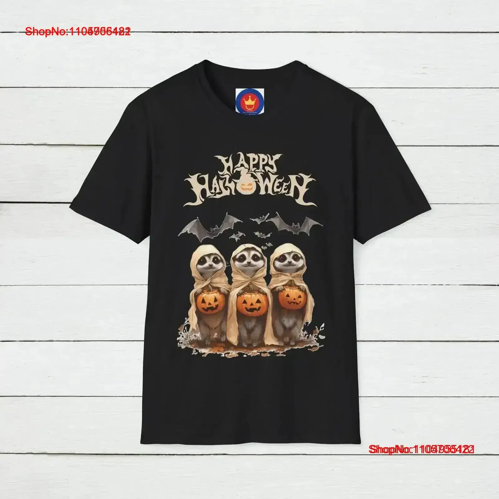 Halloween Meerkat T Shirt Thanksgiving Screen Print Retro Fall Spooky s Party Cute vintage Washed homme Comfortable Casual