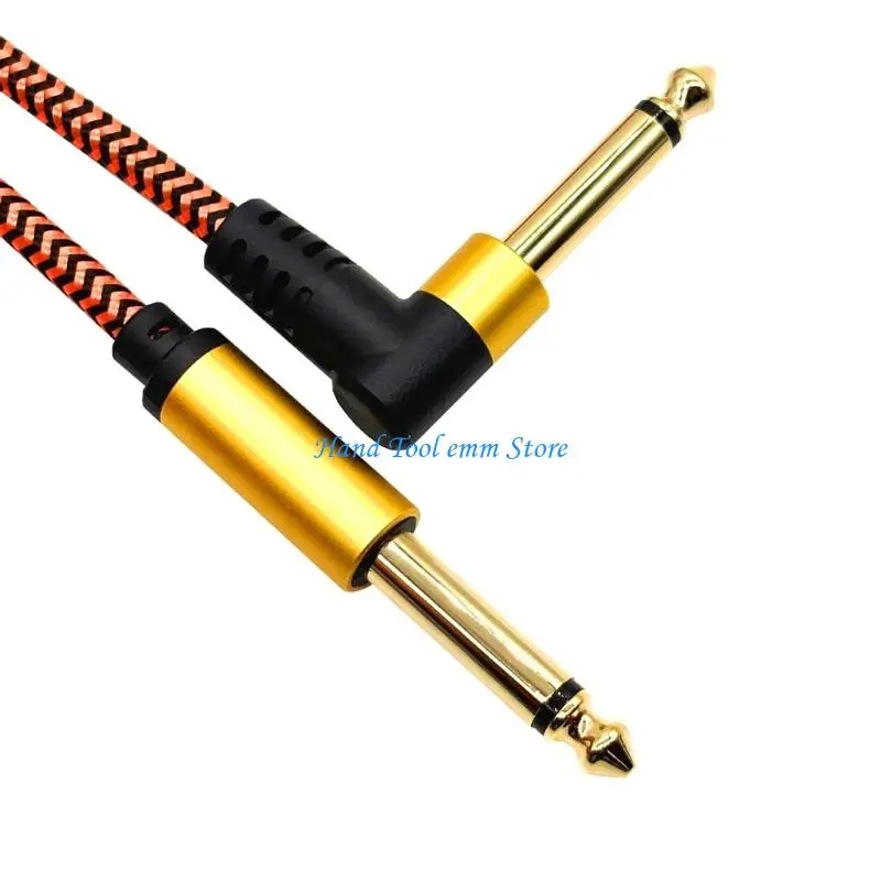 H37F Professional Guitar Instrument Cable Double Shielding Technology Gold Plate 1/4in Audios Connectors Wide Compatibility