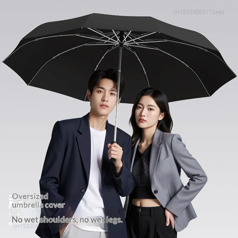 ZUODU Fully Automatic Umbrella with Thick and Durable Keel UV Resistant Folding Umbrella Large Rib Strong Sunshade Umbrellas New
