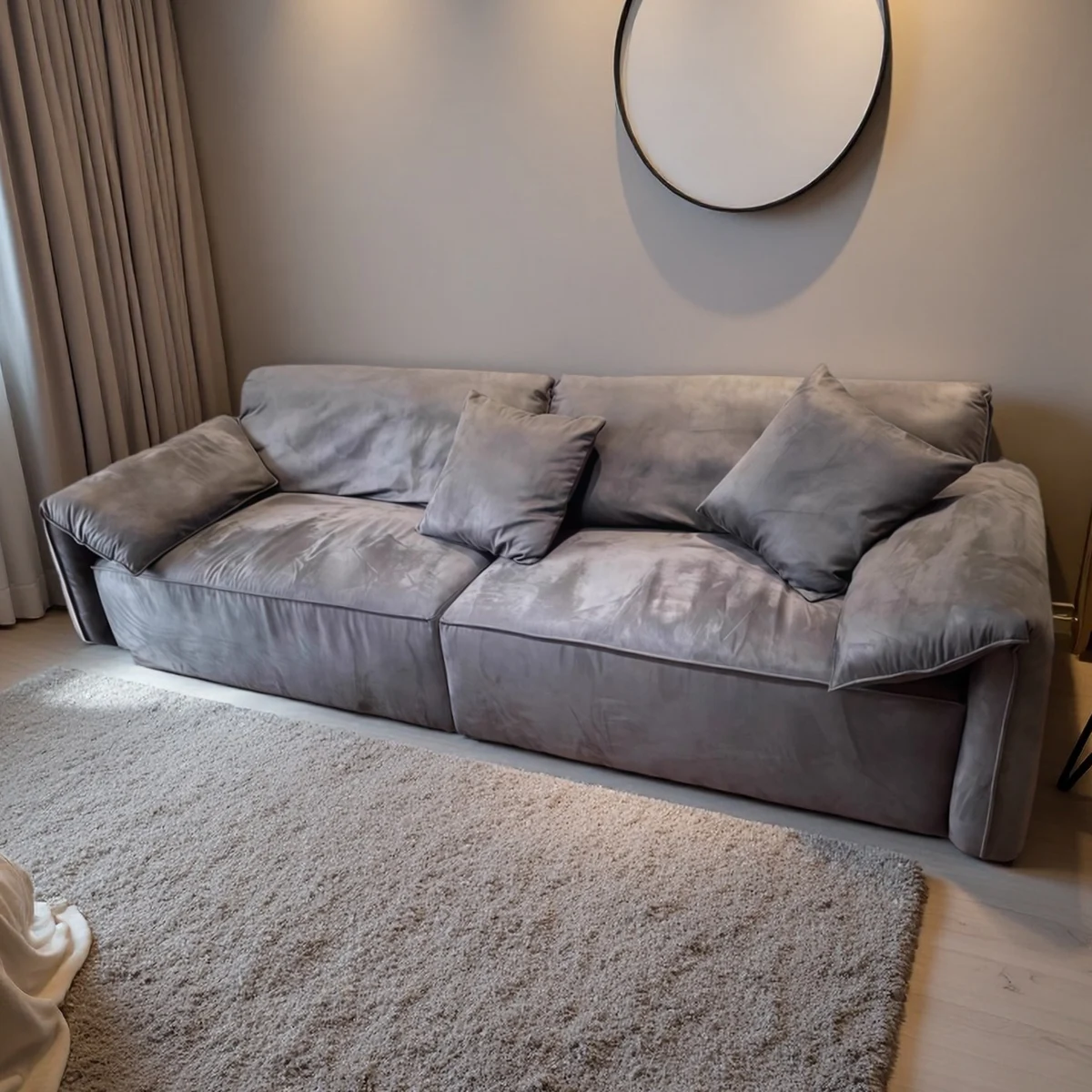 

qwItalian Design Modern Luxury Sofa Bedroom Sofas Set 3 Seater Couch Living Room Furniture Custom Fabric/leather&