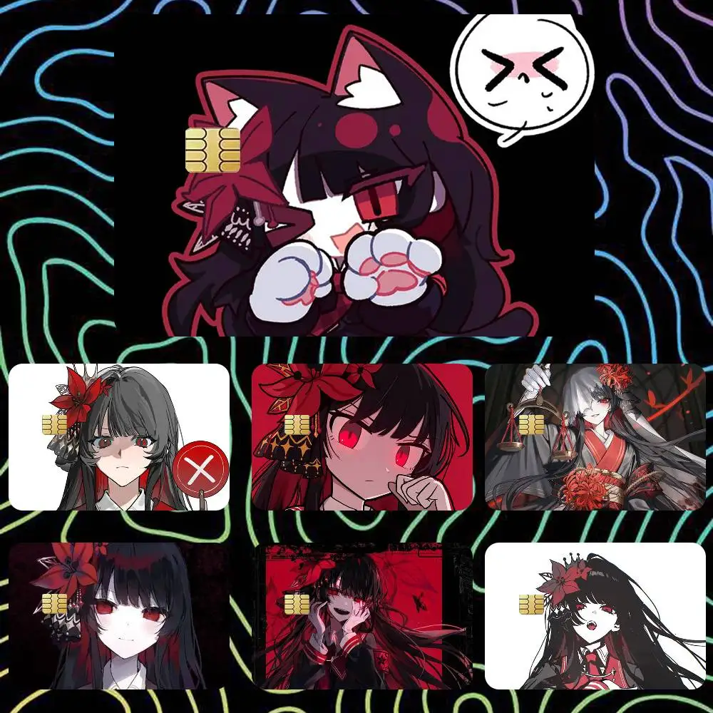 Magical Girl Witch Trials Nikaidou Hiro  Sticker Film Tape Skin for Credit Card Debit Card Cartoon Waterproof Stickers