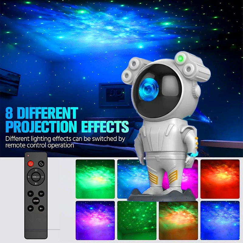 

Astronaut Galaxy Star Projector Star Noctilucent Belt Nebula astronaut light projector timer and remote control bedroom and ceil