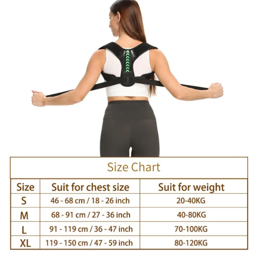 Adjustable Back Shoulder Posture Corrector Belt Clavicle Spine Support Reshape Your Body Home Office Sport Upper Back Neck Brace