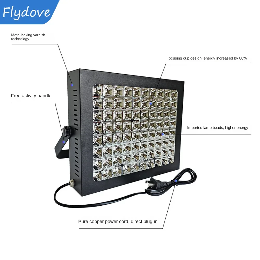 365nm 395nm 405nm Air Cooled UV Curing Lamp Portable High Intensity LED Spotlight for Resin Adhesive Ink Green Oil